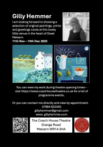 Gilly Hemmer - contemporary artist @ Coach House Theatre